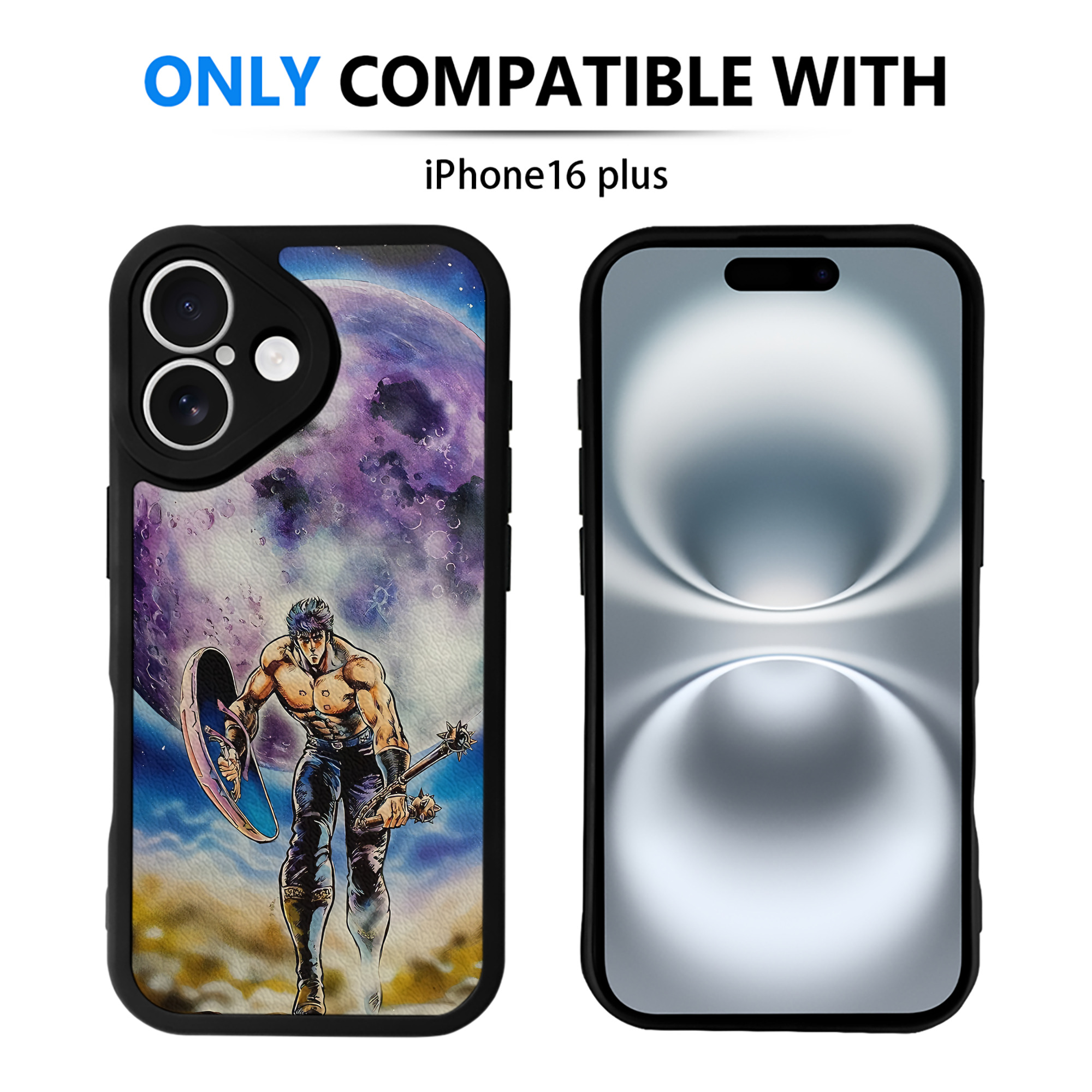（画像用） 北斗の拳 Fist of the North Star 【iPhone 16シリーズ対応】シリコンスマホケース（レザー調） 材質：シリコン